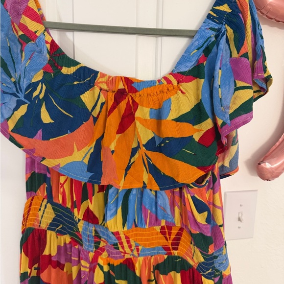 Terra & Sky Vibrant Multicolor Floral Maxi Dress - Picture 7 of 8